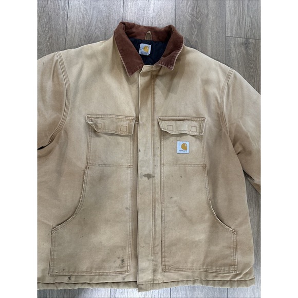 Carhartt MENS WORKING Jacket QUICK DUCK RN 14806 Brown Sz 2XL‎ EUC